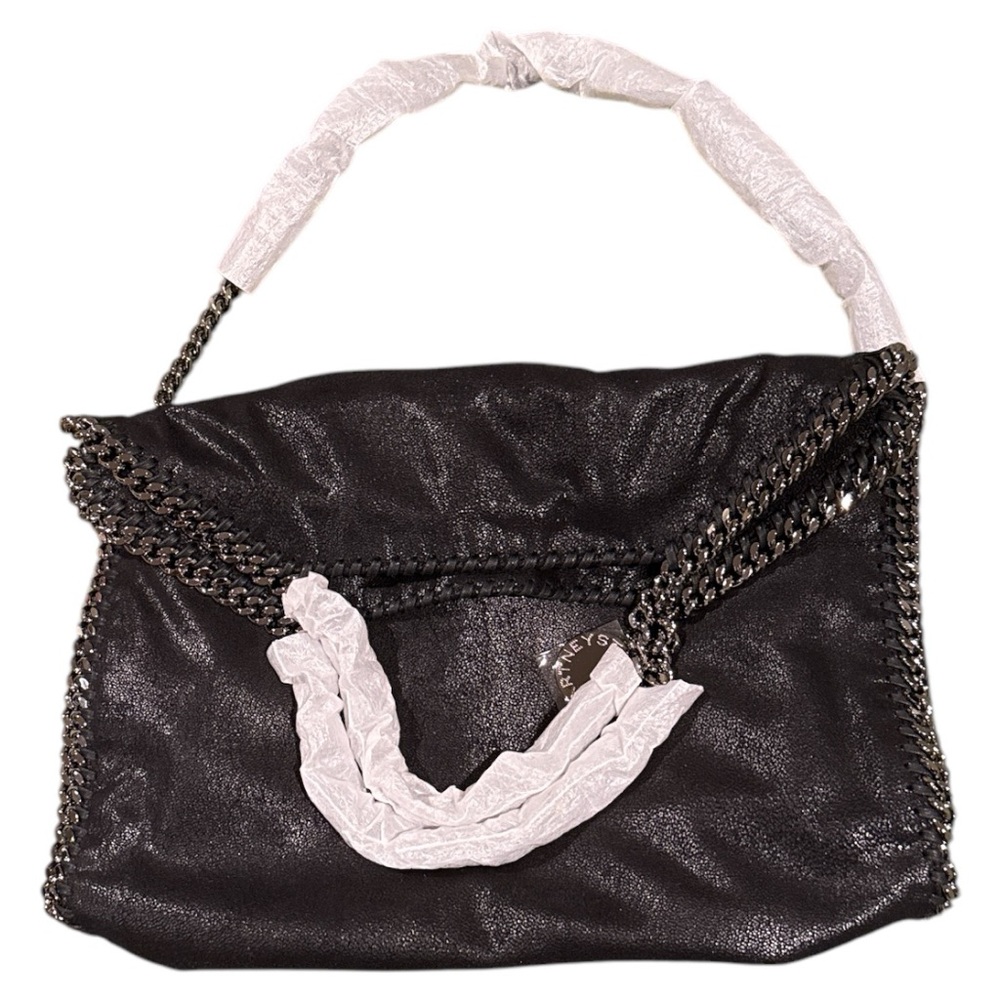 Authentic Stella McCartney iconic black silver Falabella tote bag NEW NWOT - Picture 7 of 11